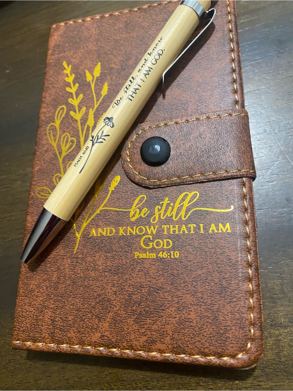 Mini Faux/Vegan Leather Religious Journal with Matching Pen - CHOOSE ONE - Picture 7 of 13